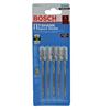 Bosch 4" Jig Saw Blade For Wood (T244D) - 5 Pack