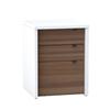 Nexera Liber-t 3-Drawer Unit - White and Satin Texture Walnut Melamine