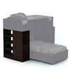 South Shore Logik Collection Loft Combo Storage Chocolate