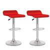 CorLiving Curved Adjustable Bar Stool (B-852-VPD) - Red - Set of 2