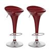 CorLiving Form Fitted Adjustable Bar Stool (B-151-BAD) - Red - Set of 2