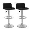 CorLiving Low Back Adjustable Bar Stool (B-307-UPD) - Black - Set of 2