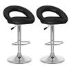 CorLiving Round Open Back Adjustable Bar Stool (B-507-UPD) - Black - Set of 2