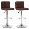 CorLiving High Back Adjustable Bar Stool (B-437-UPD) - Brown - Set of 2