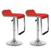 CorLiving Adjustable Bar Stool with Footrest (B-652-VPD) - Red - Set of 2