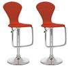 CorLiving Tapered Full Back Adjustable Bar Stool (B-252-VPD) - Red - Set of 2