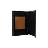 TechCraft Atrium Mirror Cabinet (A10BLMRS20) - Black