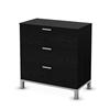 South Shore Flexible Collection 3-Drawer Chest (3347033) - Black Oak