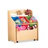 TOT TUTORS® Light-Coloured Wood finish, Multi-Storage Unit, with Bright Multi-Coloured, Plasti...