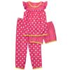 Carter's® Girls 3 Piece Polyester Sleepwear Set