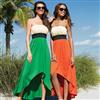 JOLIE Strapless Sun Dress With High/Low Hemline