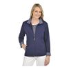 Alia Navy Fashions Striped Stand Up Collar Jacket