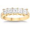 Five-Stone Princess Cut Diamond Band (1.00 ctw) 14-kt Yellow Gold Size 7