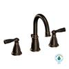 Moen Banbury 2 Handle Widespread Bathroom Faucet - Mediterranean Bronze Finish