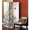 nexxt Bota Triple Canvas Screen, Tree With Red Bird. 48 Inch X71 Inch X1 Inch