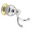 Moen Chrome & Polished Brass Decorator Double Robe Hook