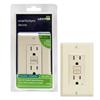 Leviton - Decora Decora SmartLock Pro Slim Tamper Resistant GFCI Receptacle with Nylon Wallplat...