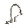 Delta Leland Single-Handle Pull-Down Sprayer Kitchen Faucet in Stainless Steel with MagnaTit...