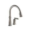 Delta Victorian Single Handle Pull-Down Sprayer Kitchen Faucet in Stainless featuring MagnaTit...