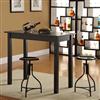 Carolina Cottage Black Adjustable Logan Metal Stool
