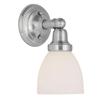 Contemporary Beauty Contemporary Beauty 3 Light Bath Light with Acid Frost Glass and Satin Nicke...