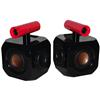 Adsum Audio Detonator 2-Piece Bookshelf Speaker System (DET02BKRD02) - Black/Red