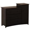 Stork Craft Beatrice 3-Drawer Combo Tower Chest (03585-74B) - Black