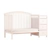 Stork Craft Bradford Stages 4-In-1 Fixed Side Crib with Changer (04586-351) - White