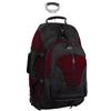 J World Dickens 26" Rolling Backpack with Detachable Daypack (RB26DB) - Red/Black