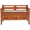 Simpli Home Country Home Entryway Bench (INT-AXCCH-BNCH-ALB) - Light Brown