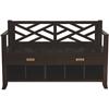 Simpli Home Sea Mills Entryway Storage Bench (INT-AXCSM-BNCH-EB) - Espresso Brown