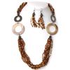 Christina C Multi Layer Necklace and Earring Set