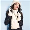Isotoner® Stretch Fleece Scarf With Faux-Shearling Trim