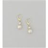 Napier® Pearl Pave Small Lever back Earring