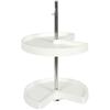 Knape & Vogt Kidney Shaped 2 Shelf Poly Lazy Susan - 18 Inches Diameter