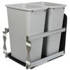 Knape & Vogt Double 50 Quart Bin Platinum Soft-Close Waste and Recycling Unit - 15.375 Inches Wide