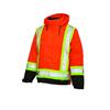 Work King Hi-Vis 5-In-1 System Jacket With Safety Stripes Fluorescent Orange Small