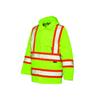 Work King Hi-Vis Rain Jacket With Safety Stripes Yellow/Green Large
