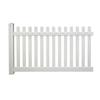 WamBam Traditional 4ft H x 7ft W Premium Vinyl Classic Picket Fence Panel w/ Post & Cap