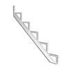 Pylex 5-Steps white aluminium stringer