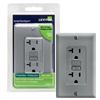 Leviton - Decora Decora SmartLock Pro SlimTamper Resistant GFCI Receptacle 20A, in Grey