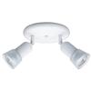 Hampton Bay 1 Light Semi-Flushmount Ceiling Fixture Matte White Finish Frosted Etched Glass Shade