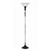 Illumine 1 Light Torch Lamp Silver Finish Frost Glass Shade