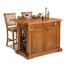 Home Styles Kitchen Island With Two Stools - Distressed Cottage Oak