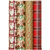 IMPACT 30" x 120" Woodland Winter Kraft Christmas Gift Wrap