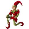 24" Red/Green Sitting Elf Figure