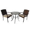 3 Piece Devon Wicker and Steel Bistro Set