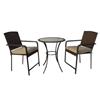 3 Piece Devon Wicker and Steel Patio Bar Set