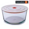 KURAIDORI 3L Round One Touch Glass Storage Dish