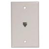 RCR 5 Pack White Decora Phone Wall Plates, with Jacks